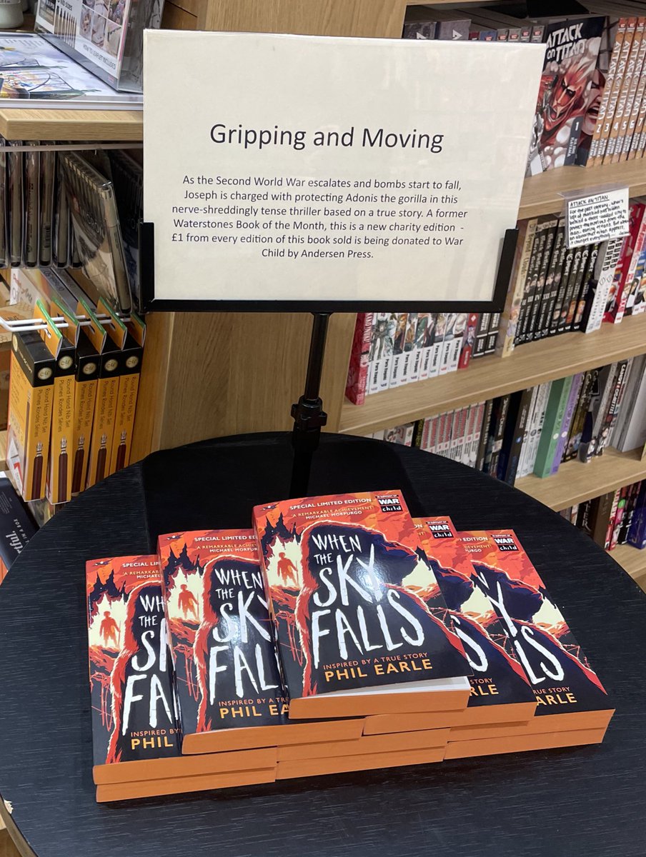 Waterstones Kensington (@hskwaterstones) on Twitter photo We’re massive fans of <a href="/philearle/">Phil Earle</a> and are delighted to receive some early stock of the new edition of When the Sky Falls - <a href="/AndersenPress/">Andersen Press</a> is donating £1 to <a href="/WarChildUK/">War Child UK</a> for every copy of this edition sold! We’re massive fans of <a href="/philearle/">Phil Earle</a> and are delighted to receive some early stock of the new edition of When the Sky Falls - <a href="/AndersenPress/">Andersen Press</a> is donating £1 to <a href="/WarChildUK/">War Child UK</a> for every copy of this edition sold!