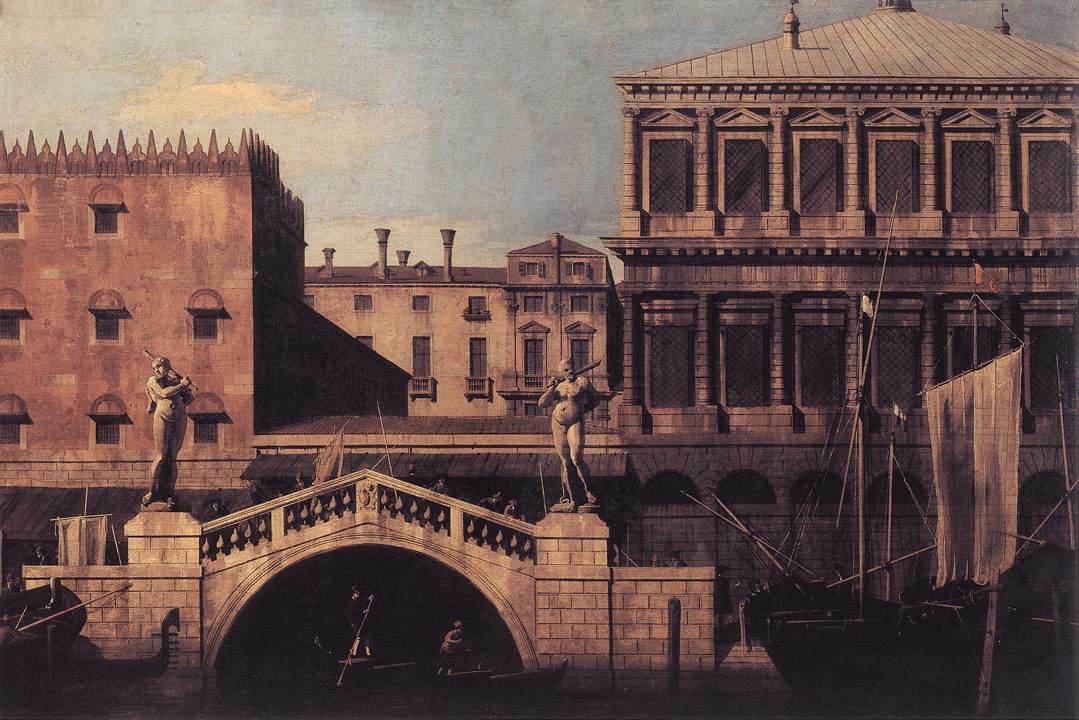 Capriccio: The Ponte della Pescaria and Buildings on the Quay wikiart.org/en/canaletto/c…