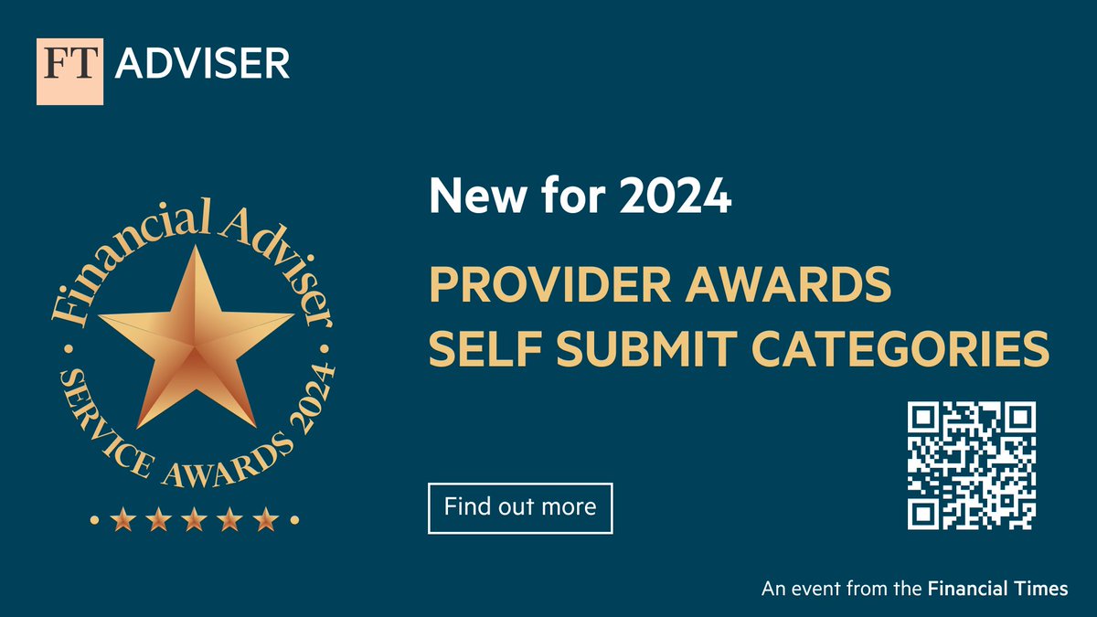 FTAdviser's tweet image. NEW FOR 2024 - Companies are invited to submit written entries for the awards. View the categories and register your interest in entering here: financialadviserserviceawards.com/page/3798056/p…

#FASA2024