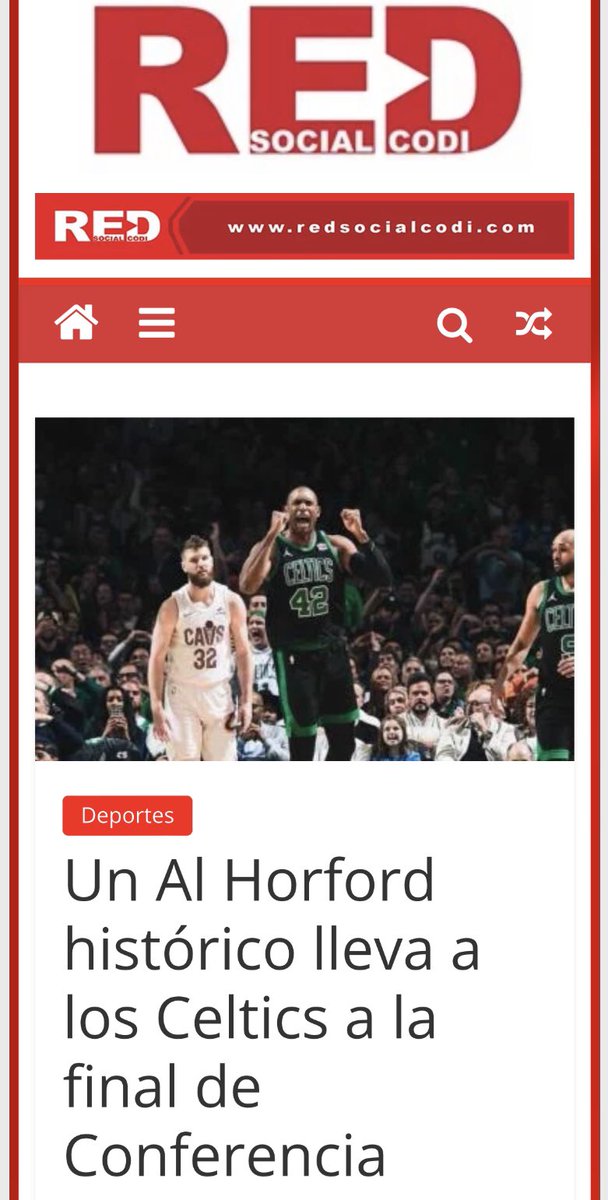 Un Al Horford histórico lleva a los Celtics a la final de Conferencia redsocialcodi.com/un-al-horford-…