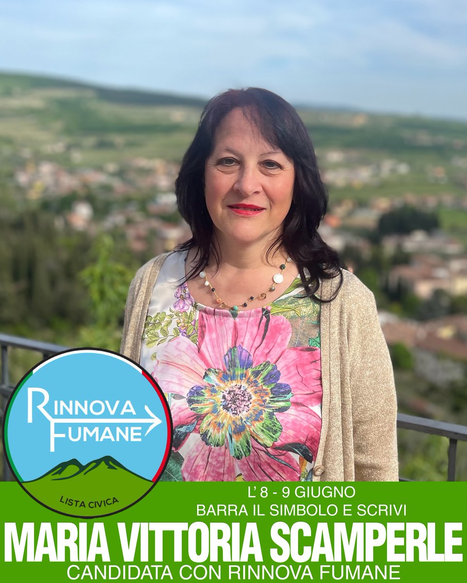 Presentiamo la nostra candidata:

MARIA VITTORIA SCAMPERLE 
Agente di viaggi -
“Ho accettato di candidarmi per contribuire al rinnovamento del Paese e per comprendere meglio il funzionamento del Comune, in modo da diventare un collegamento efficace tra i cittadini "