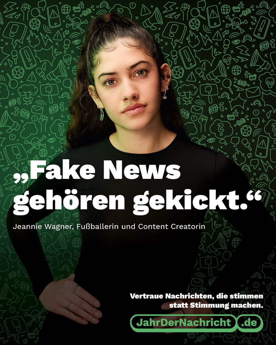 Diese Aussage von Jeannie Wagner braucht keinen Faktencheck! 🤭⚽️

#jahrdernachricht #usethenews #fakenews #news