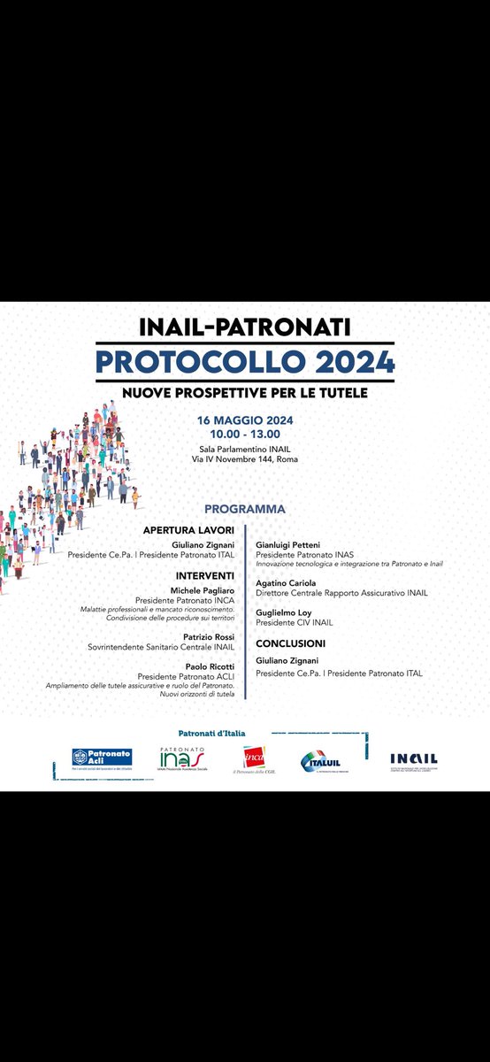 Oggi utilissimo confronto sul protocollo @inail_gov e patronati @Patronato_Inca @InasCisl @patronatoacliIT @ITALUIL Più tutele, più prevenzione, più vicino alle persone per il benessere di chi lavora
