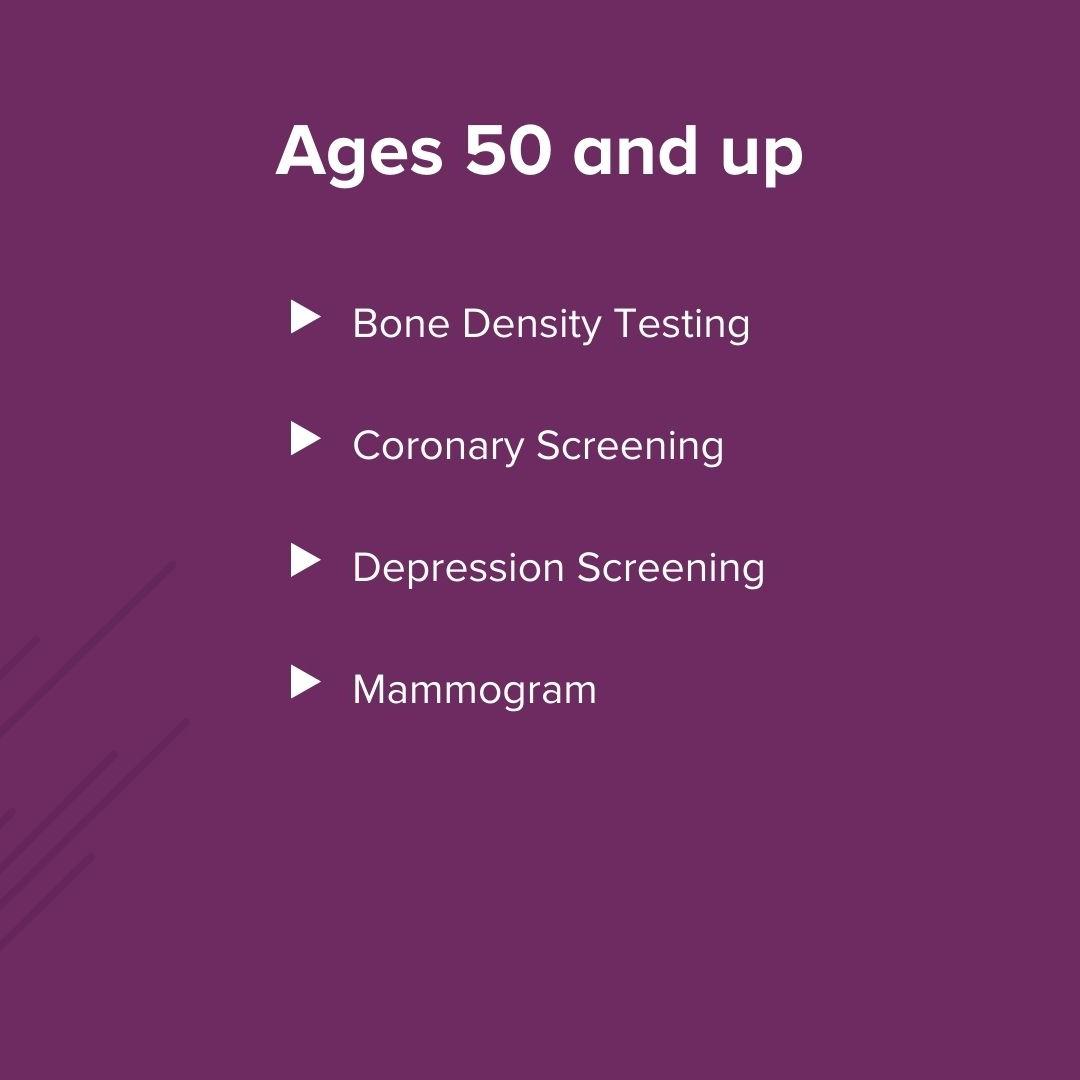 Knowing which screenings to prioritize at every age is crucial for your health. Talk to your doctor to learn more about what's right for you. #WomensHealth