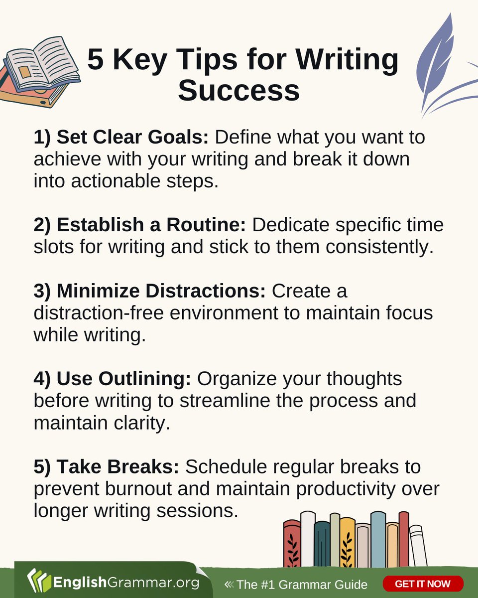 5 Key Tips for Writing Success

#writing #amwriting #writers