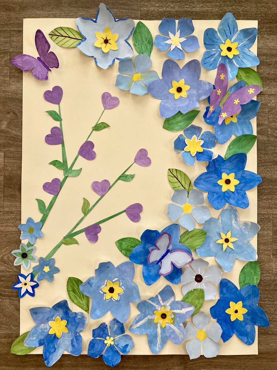 Farewell hugs all round at #TŷEnfys <a href="/HallmarkCare/">Hallmark Luxury Care Homes</a> Gorgeous #ForgetMeNot themed artwork for #DementiaActionWeek Thank you so much for the lovely gifts and card. Going to miss you all so much ❤️🥲

#CareHomeActivities #artandcraft #wellbeing #carehomesuk #creativemojo