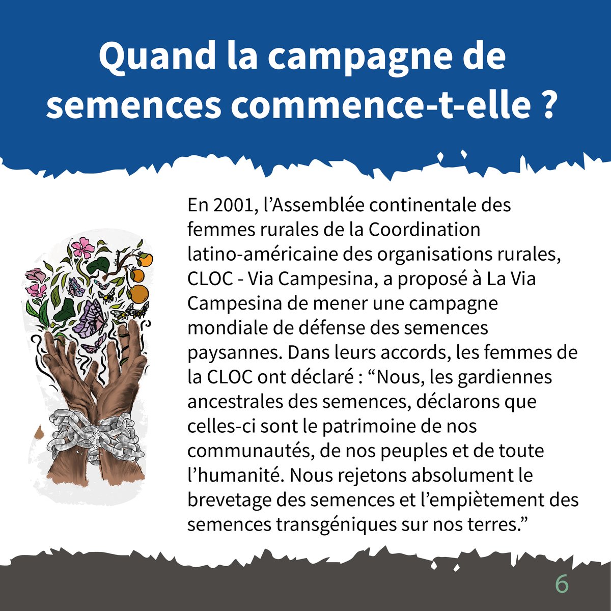 viacampesinaFR's tweet image. 🌱👩‍🌾Formation sur l&apos;agroécologie paysanne #Module2 : Depuis plus de 20 ans, notre campagne nous aide à défendre l&apos;accès aux #SemencesPaysannes et à lutter contre les OGM, le brevetage des semences  et la perte de biodiversité. Pour en savoir plus📚 viacampesina.org/fr/module-de-f…
@ECVC1