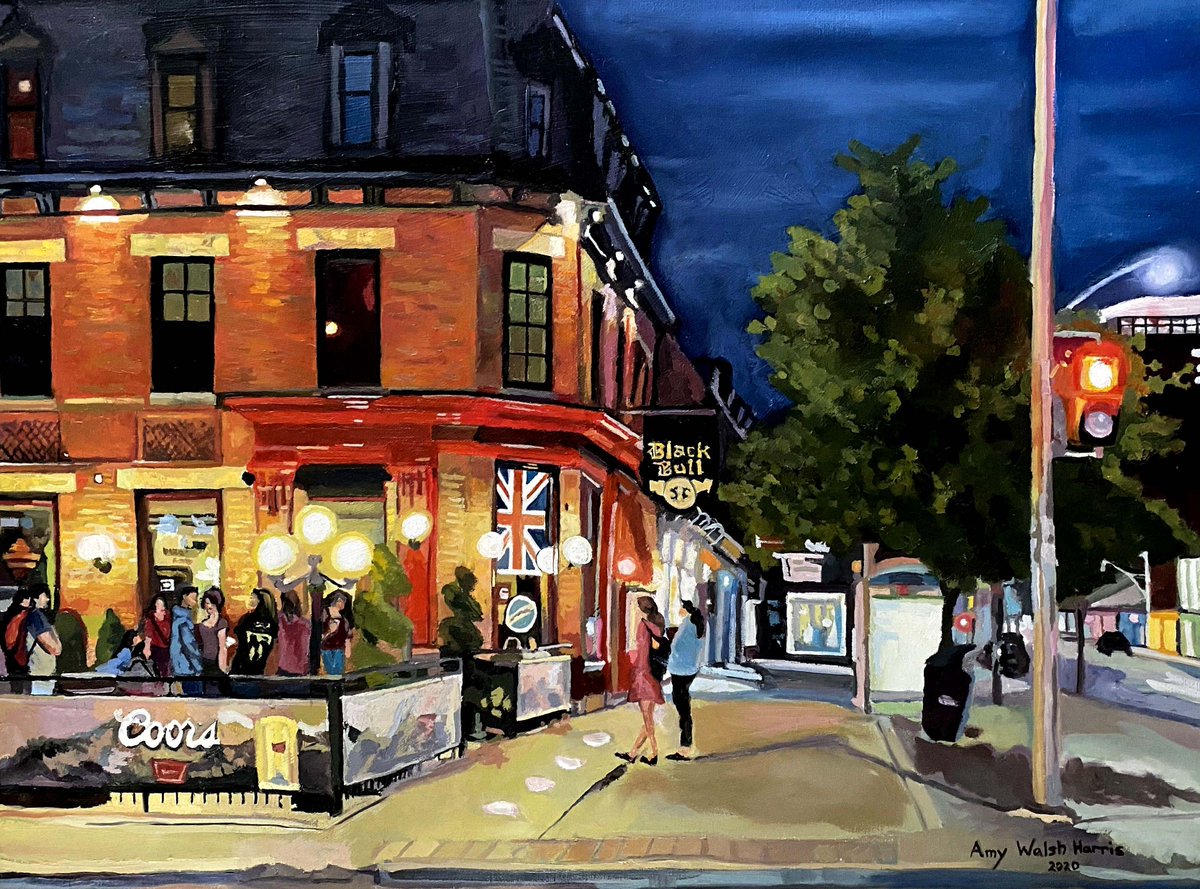 I have restocked my Toronto prints on my website.  This is my painting of Toronto's @BlackBullTavern.  Website- amywalshharris.com  Shipping and Tax included in the price #Toronto #Torontoart #Blackbulltavern