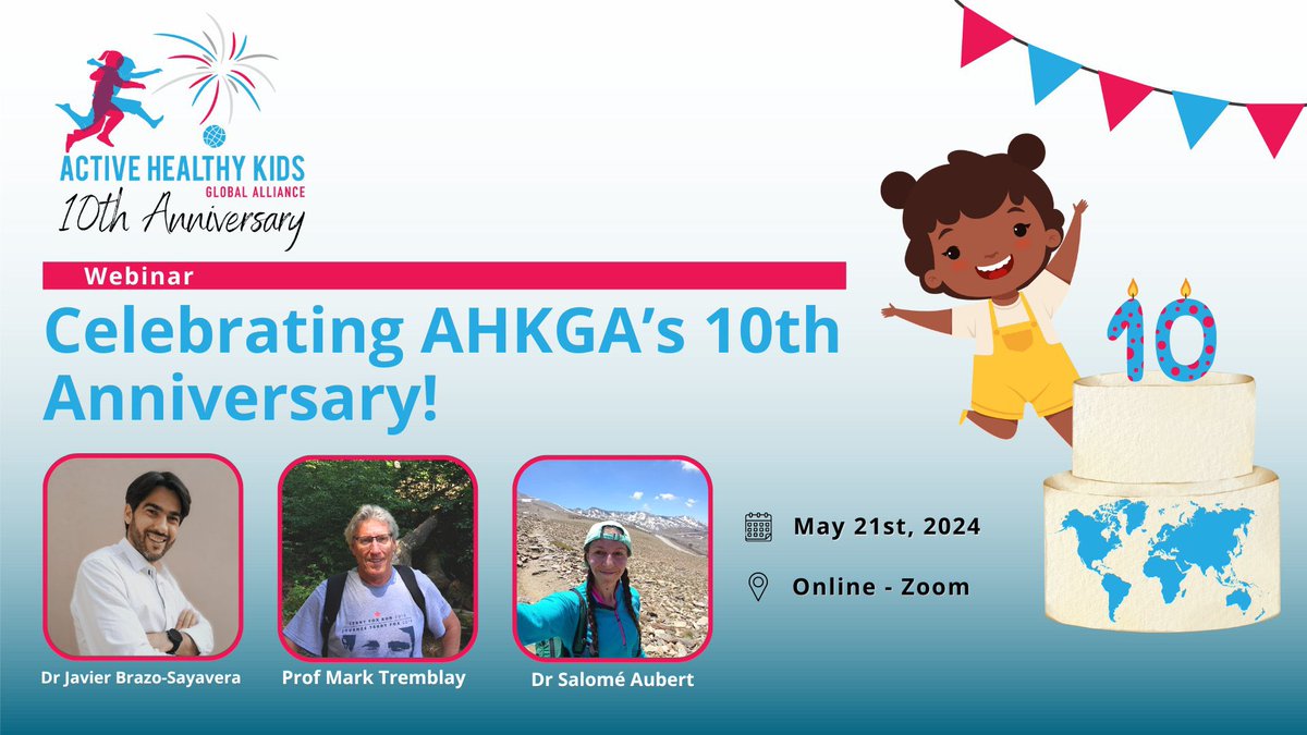 jbsayavera's tweet image. We are celebrating 10 years of the release of the first #GlobalMatrix of #PhysicalActivity 

Join us next week and know more about this amazing project. 

@activehealthyk1