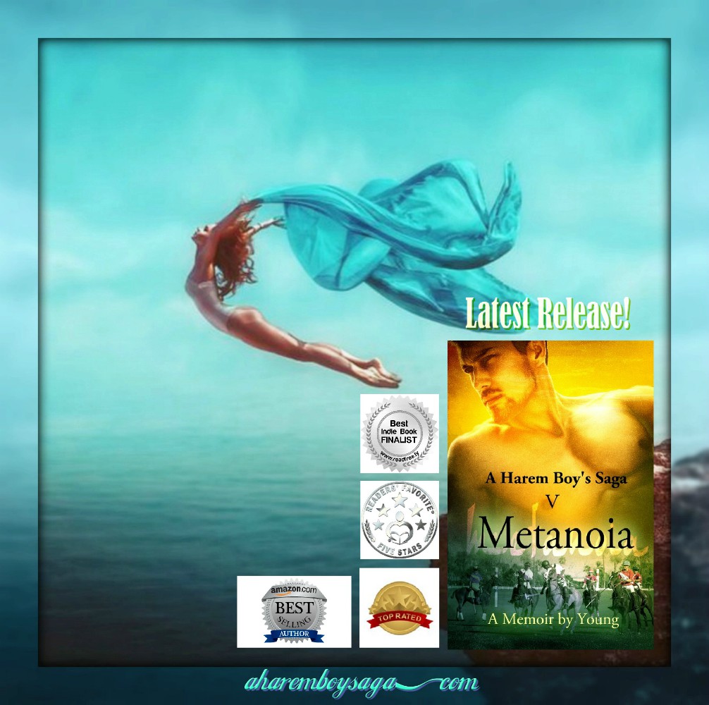 'Jump, and you'll find out how to unfold your wings when you fall.'
METANOIA (New Release) amazon.com/dp/B07JM3WBCF
is the final volume to a sensually captivating autobiography about a young man coming of age in a secret society & a male harem.
#AuthorUpRoar #Memoir
