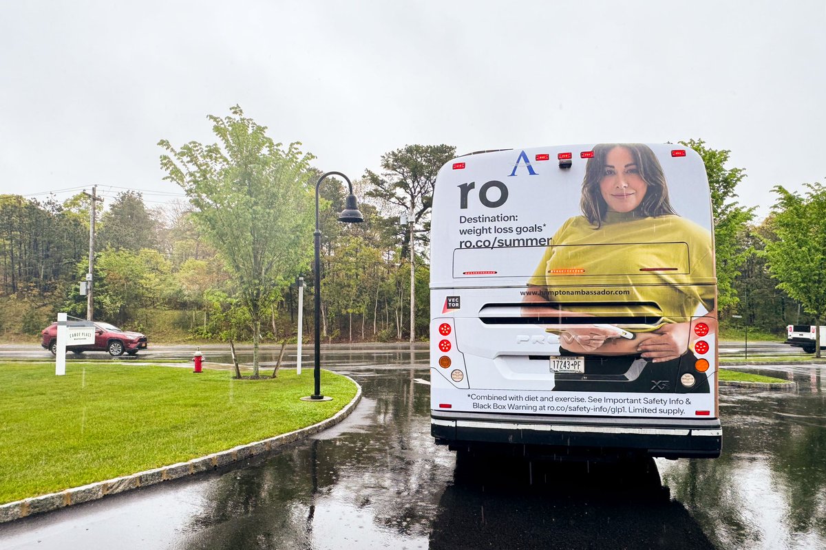 Ro hitting the road Out East for the Summer.

Wrapping The Hampton Jitney is one of my favorite Summer #OOH tactics