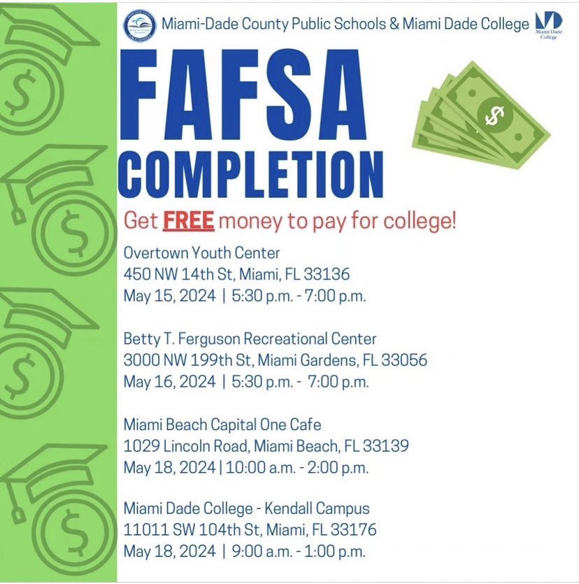 Another successful FAFSA Completion event at the Overtown Youth Center with @MDCollege Families received assistance with filling out the FAFSA. We have three more events this week. Don’t miss your chance to get #CashForCollege @MDCPS @SuptDotres @LDIAZ_CAO #YourBestChoiceMDCPS