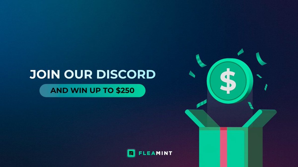 Fleamint discord is created to meet like-minded people.  

Join now, so you don't miss out on our mint info and plans for the future!

discord.com/invite/yD3B54a…

In addition, we are giving away $50 each to five people who join the discord and leave a reply on this post about why