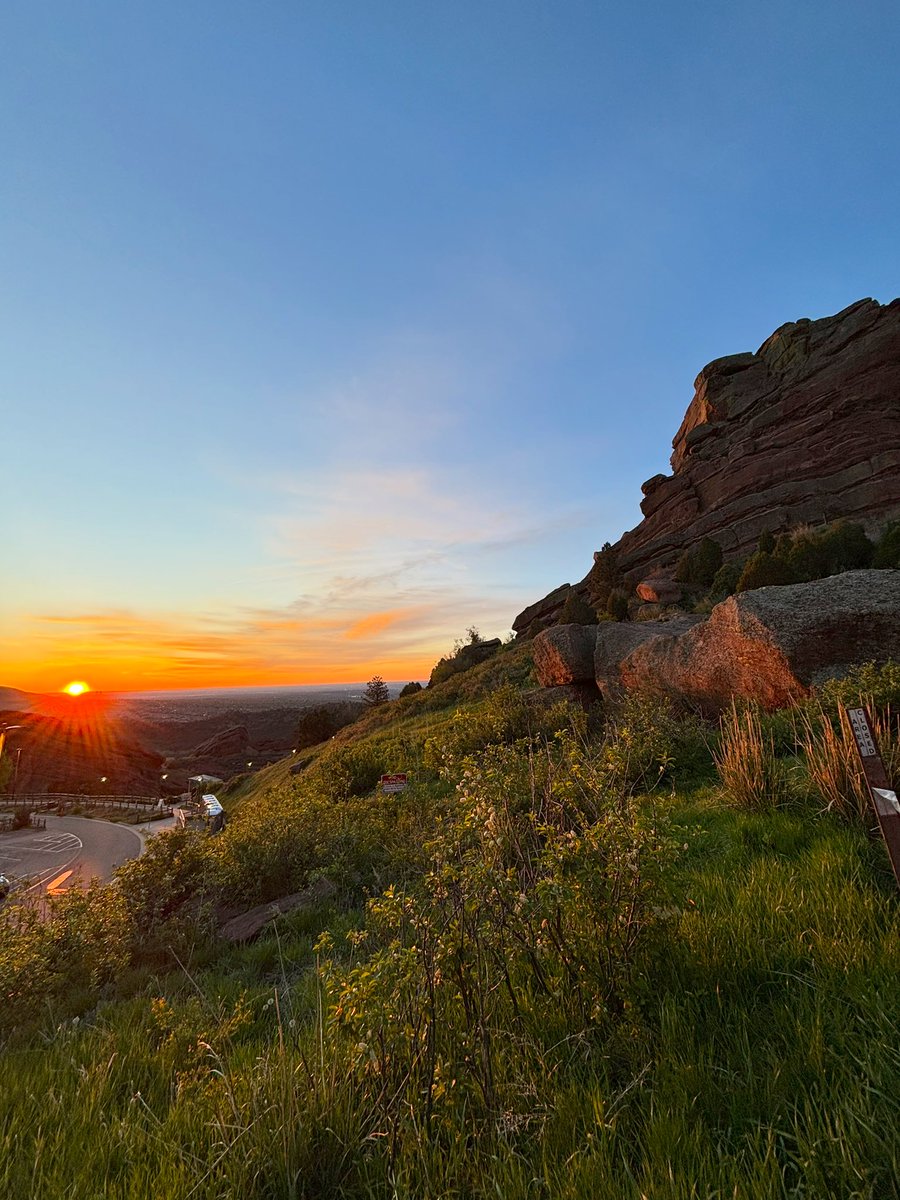 Good morning Colorado! It’s always a great day when you get to catch a sunrise at @RedRocksCO! @DenverChannel