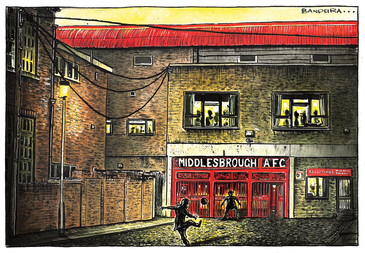 AYRESOME ANGELS Illustration for AYRESOME 2024 calendar Prints of any image here from both AYRESOME 2024 and RIVERSIDE 2025 collections 👇 graemebandeira.co.uk/shop/ #MiddlesbroughFC #UTB #AyresomePark