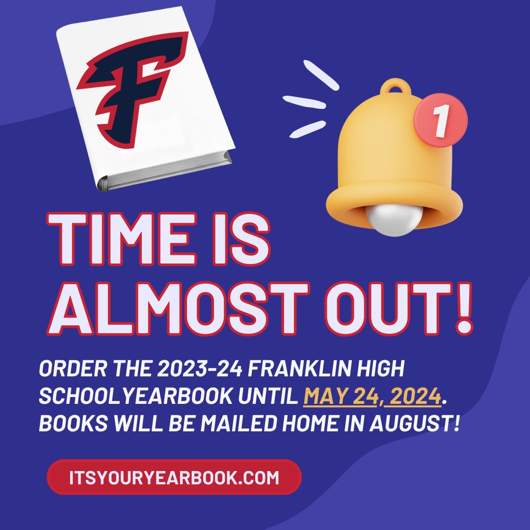 LAST CHANCE TO ORDER THE 2024 YEARBOOK: Time is running out to order the 23-24 yearbook, which will be delivered to each student’s home address this August. Visit itsyouryearbook.com by May 24 to place an order! Email lrea3@livoniapublicschools.org if you have any questions.