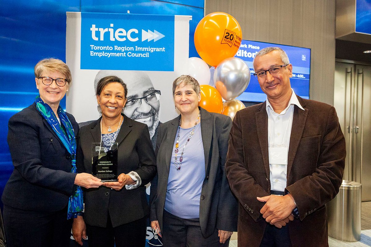 Humber shines at @TRIEC's Gala for our commitment to the Mentoring Partnership Program! As an Employer Partner, we've matched over 1000 newcomers with mentors from diverse industries, making a real impact in the community. Read more: buff.ly/3yuj2bB
