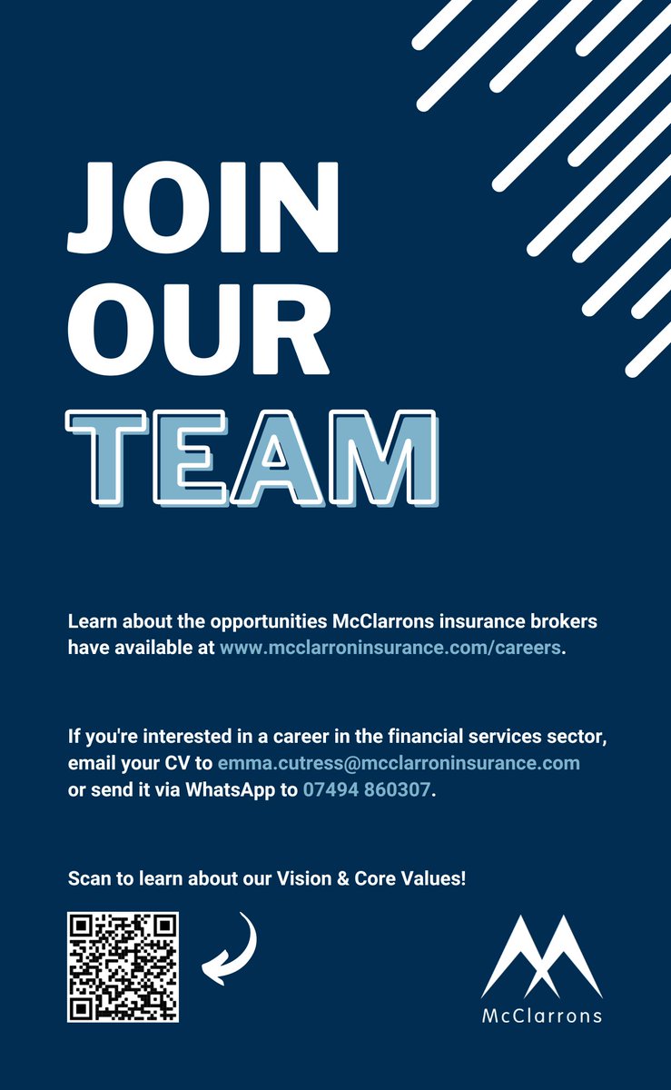 Looking for a new career? 🏦 Meet @McClarrons at #UKCareersFair in Hull! Explore opportunities in insurance brokerage and join a team that's driven by its vision and values.  Learn more at mcclarroninsurance.com/careers. #FinanceJobs #McClarronsCareers