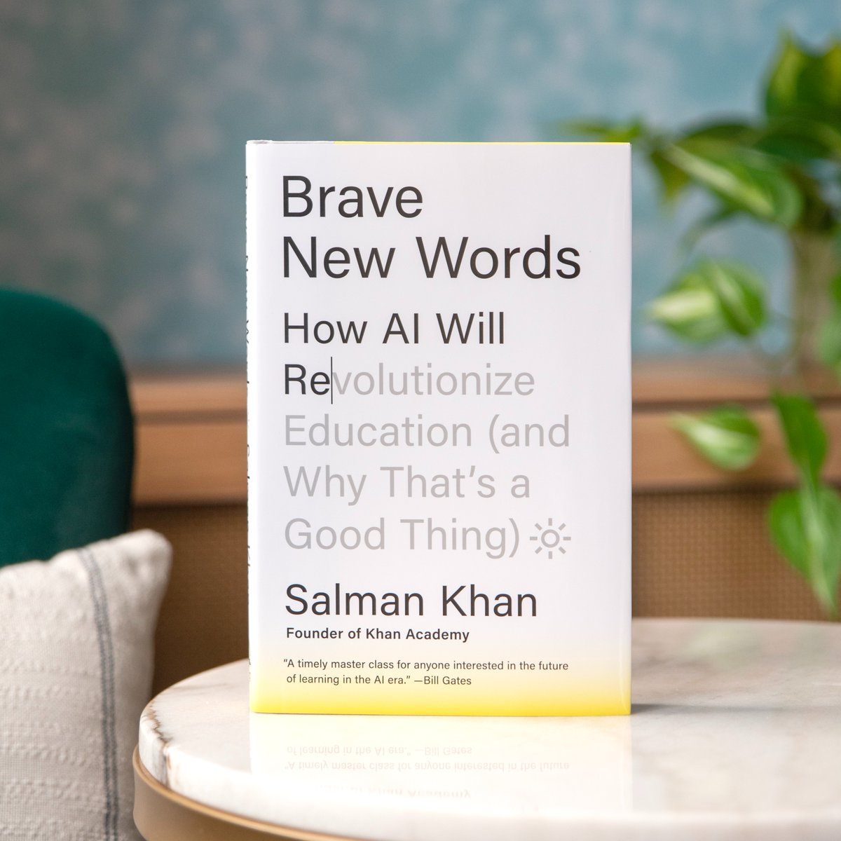 On sale now, BRAVE NEW WORDS by @khanacademy is a 'timely masterclass for anyone interested in the future of learning in the AI era' (@BillGates) that offers a road map to navigate the new world of generative AI. Get the book 👉 bit.ly/3xMEtV0