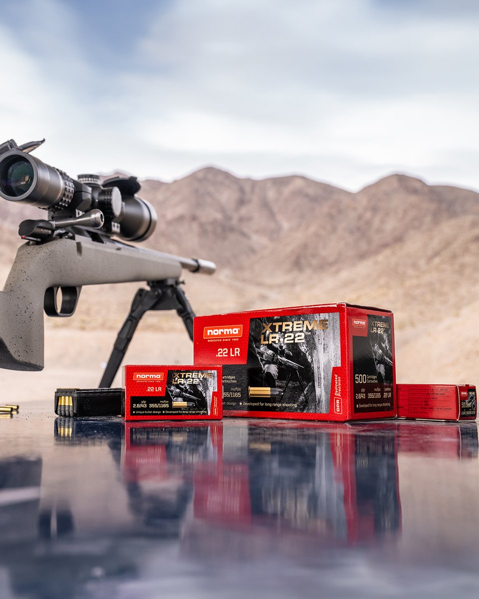 Xtreme LR-22 is Norma's supersonic long-range precision .22LR offering. Easily punching groups upwards of 500 yards. If you can't find it locally, be sure to sign up to receive notifications for when it's back in stock!

#longrange #precision #normaprecision
