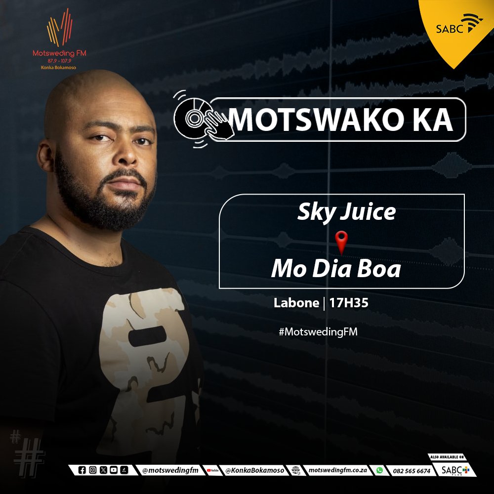 #DiaBoa LTK, Nelly, Refilwe Mogomotsi, botlhagisi ka Swanky

☎️: 082 565 6674

🖥️: motswedingfm.co.za

SABC +: sabcplus.com

#MotswedingFM