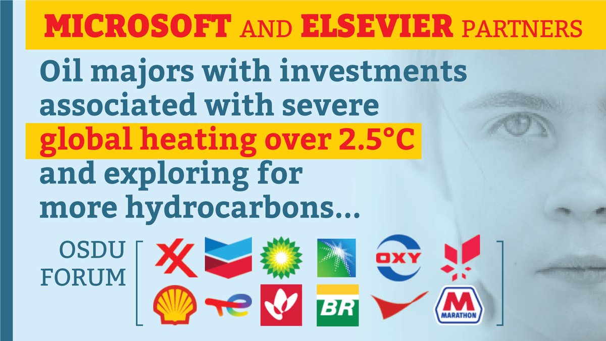 Despite #humanRights obligations, Microsoft & Elsevier continue to partner with O&G majors, informing new #fossilFuel projects w/ vast additional emissions. Neither company has included those indirect emissions in their carbon accounting. @LancetCountdown @aaron_con_choco 4/5🧵