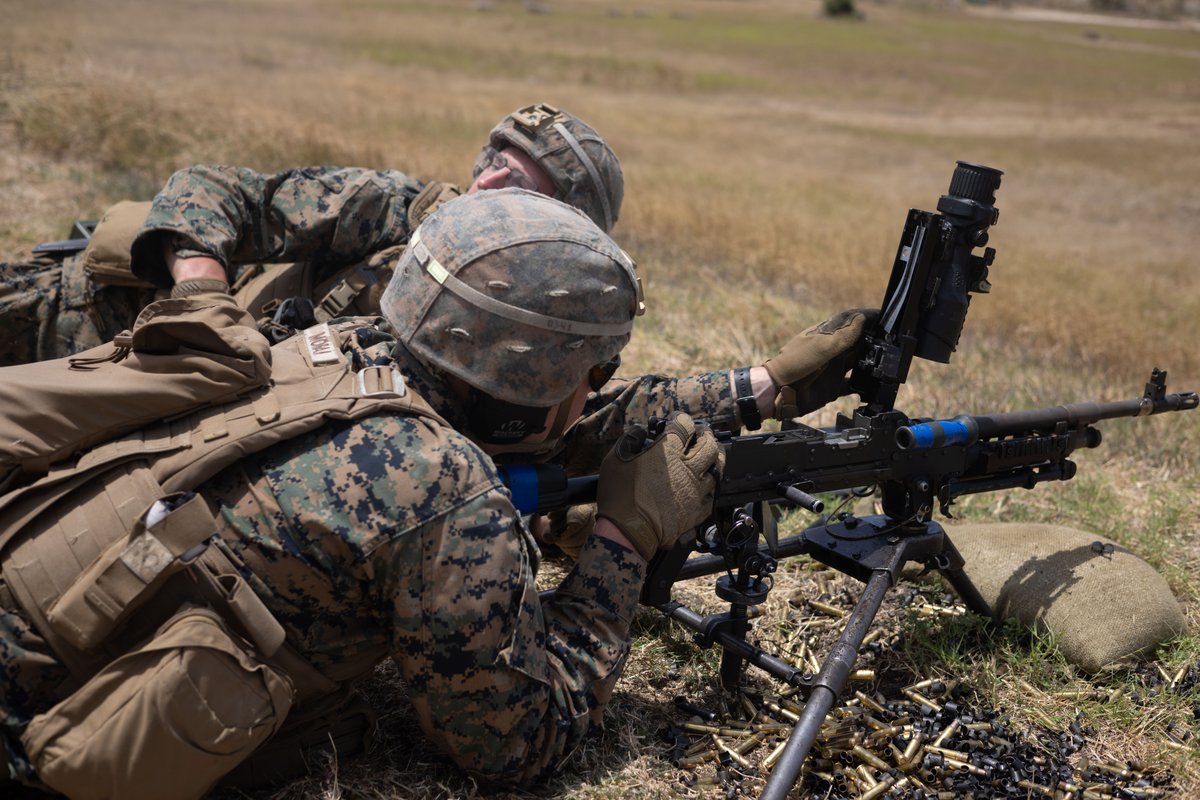 #Marines with @marforres fire machine guns during TRADEWINDS 24 (TW24) at Paragon Army Base, Barbados, May 10. TW24 is part of the Joint Chiefs of Staff’s Large Scale Global Exercise 24, a series of exercises executed with Allies and partners. #USMC #JointForce
