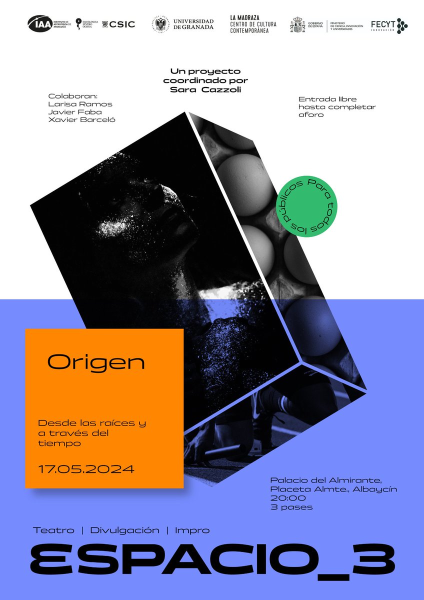 'Orígenes': Espacio 3 nos lleva a través del tiempo en una nueva cita con el teatro científico de improvisación. Este viernes 17 de mayo en Granada ➡️ csic.es/es/agenda-del-…