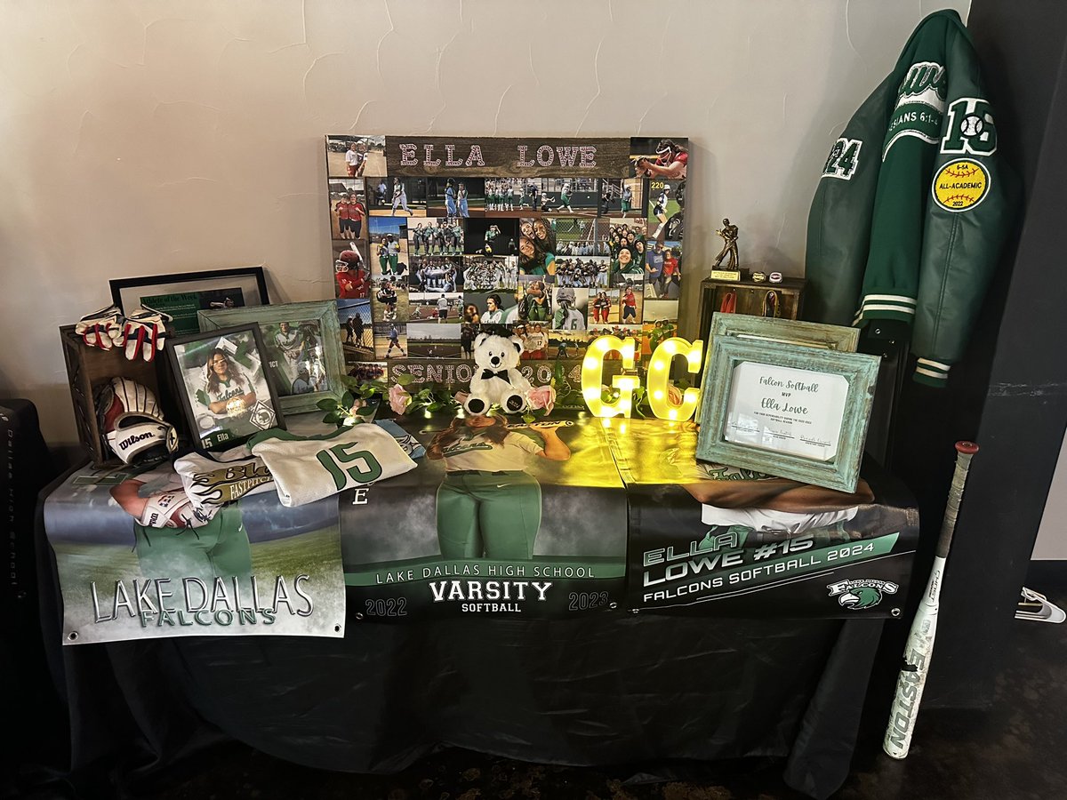 Ella Lowe 2024 LHP (@ellalowelhp) on Twitter photo We closed the book on HS last night at my last softball banquet. Ended with the following accomplishments:
2x All-District
3x All-Academic
MVP Award
Nail Award
<a href="/LDISDAthletics/">Lake Dallas ISD Athletics</a> <a href="/LD_Softball/">Lake Dallas Softball</a> <a href="/GCWhitecapSB/">GC Whitecaps Softball</a> <a href="/CoachKRaines/">Kelly Raines</a> <a href="/Gosset41/">Brian Gosset</a> <a href="/KennyMatthews/">Kenneth 🇺🇸⭕️U 🧬🙌🏾</a>
Ready for the next chapter!! We closed the book on HS last night at my last softball banquet. Ended with the following accomplishments:
2x All-District
3x All-Academic
MVP Award
Nail Award
<a href="/LDISDAthletics/">Lake Dallas ISD Athletics</a> <a href="/LD_Softball/">Lake Dallas Softball</a> <a href="/GCWhitecapSB/">GC Whitecaps Softball</a> <a href="/CoachKRaines/">Kelly Raines</a> <a href="/Gosset41/">Brian Gosset</a> <a href="/KennyMatthews/">Kenneth 🇺🇸⭕️U 🧬🙌🏾</a>
Ready for the next chapter!!
