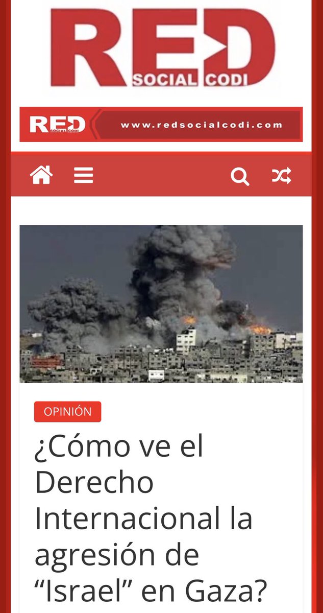 ¿Cómo ve el Derecho Internacional la agresión de “Israel” en Gaza? redsocialcodi.com/como-ve-el-der…