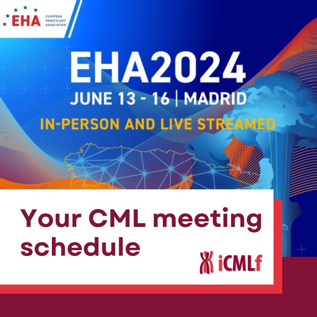 Still planning for EHA 2024? We've got your covered! We've just updated our guide with more information on the CML meeting schedule at the @ 
@EHA_Hematology congress. Check it out here: buff.ly/3UzGWKm

#EHA #CML #iCMLf #ChronicMyeloidLeukemia