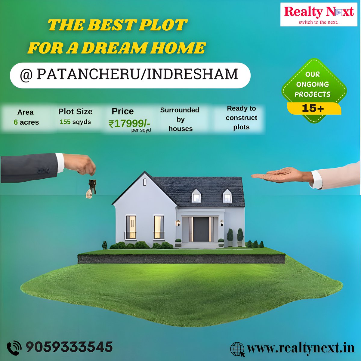 Open Plots for Sale at Patancheru, Indresham!
#realtynext #RealEstate #Hyderabad #flats #investment #property #Reels #Trending #famous #landofthelustrous #Landsat #Telangana #buyingconent #investing #famoustwt #news #offers #RERA #VIP #kadthalhomes #homes