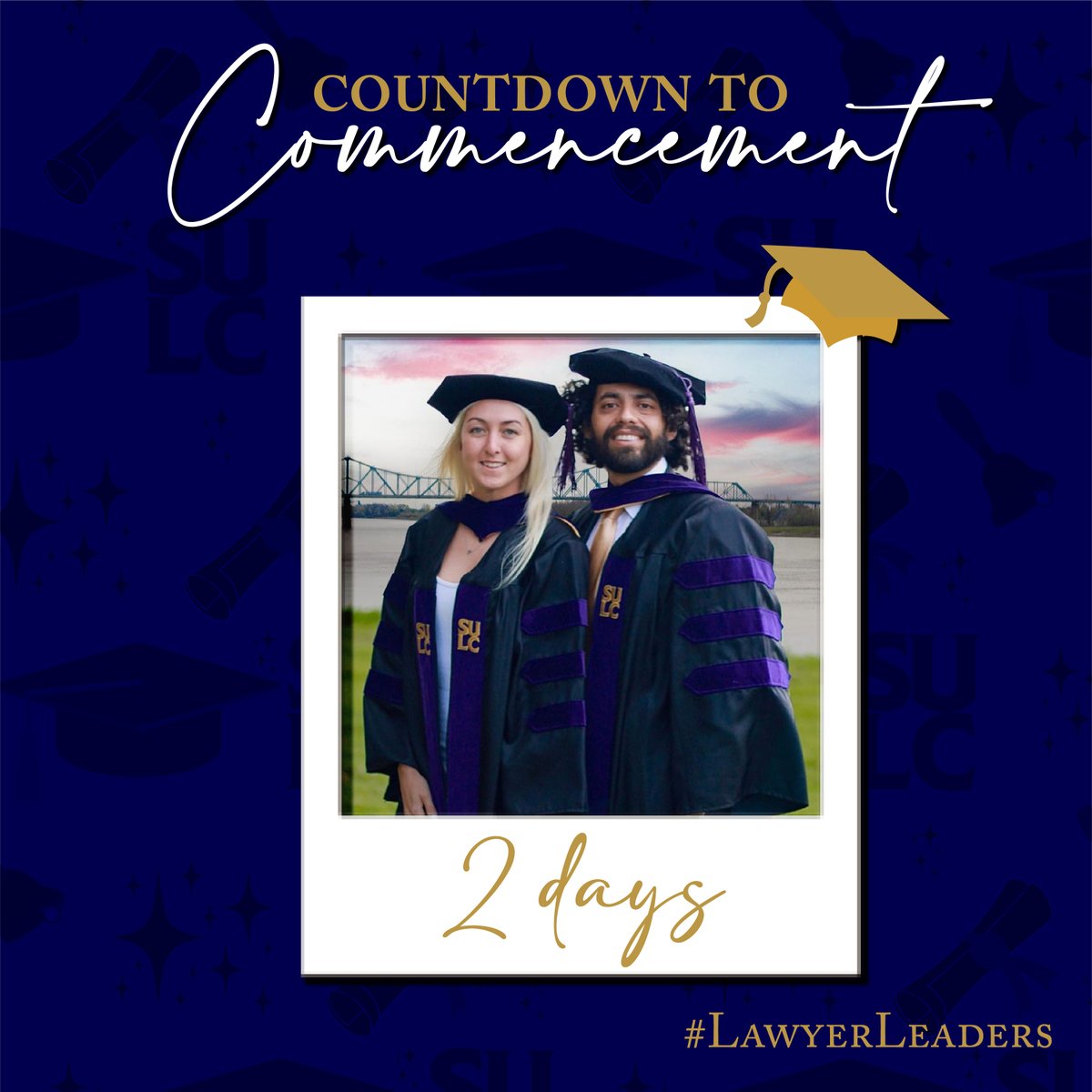 The countdown continues with just 2 days left until our graduates walk across the stage🎓⚖️ The journey through law school has been filled with challenges and triumphs, and now you stand on the brink of a new beginning! #SULC