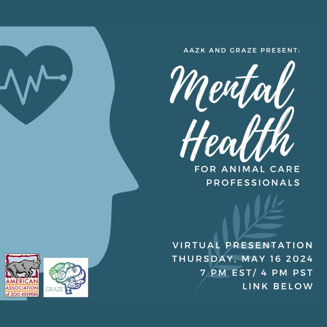 AAZK (@aazkinc) on Twitter photo The AAZK/ GRAZE Virtual Mental Health presentation is TONIGHT! See you at 7pm EST/ 4pm PST. Just join through the link below or email safety@aazk.org if you have any questions.
us06web.zoom.us/j/89743911478 The AAZK/ GRAZE Virtual Mental Health presentation is TONIGHT! See you at 7pm EST/ 4pm PST. Just join through the link below or email safety@aazk.org if you have any questions.
us06web.zoom.us/j/89743911478