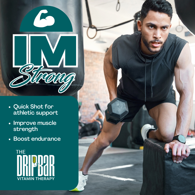 dripbarsuwanee's tweet photo. The IM Strong Quick Shot is a great way to boost athletic performance when you can't do a full IV Drip. (Not intended to diagnose, treat, cure, or prevent any disease.  Please see FDA Disclaimer on our website.)  #TheDRIPBaRSuwanee #Suwanee https://t.co/Lvo4BC3Wx9