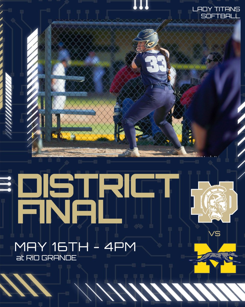 GAMEDAY
SE DISTRICT FINAL 🏆
🆚 <a href="/MHShoundsSB/">Manchester Greyhounds Softball</a> 
🕓 4PM
🚩 Rio Grande
🏟️ Rio Softball Field
🎟️ ohssa.org/tickets
#hangabanner #BeBetter