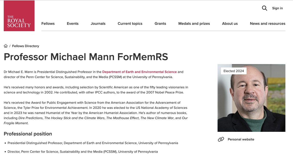 Thanks again to the @RoyalSociety for this honor! royalsociety.org/people/michael…