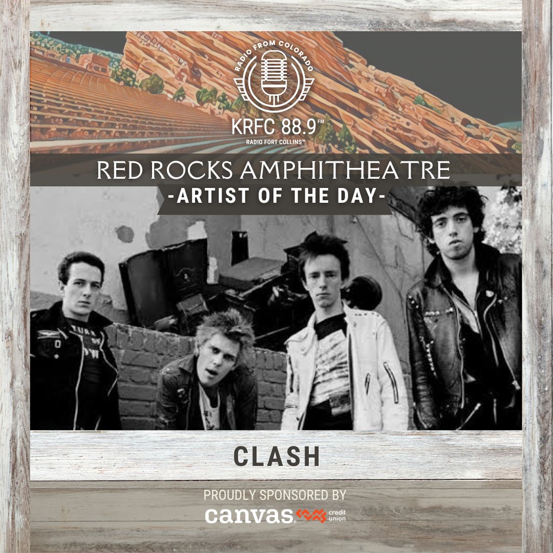 KRFC’s Historical Red Rocks Artist of the Day is The Clash!

Colorado Artist of the Day is proudly sponsored by @canvasfamily helping Coloradans afford life.

#redrocks #radio #krfcfm #internetradio #coloradoartist #coloradomusic #artistoftheday #fortcollinsmusic #theclash