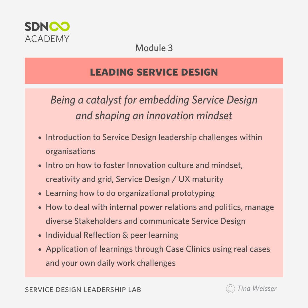Calling all service design professionals! May 17 - September 19, 2024 | 08:00 - 11:00 CEST 🕘 Different timezone is available on October 10. 🔗 sdn-academy.org/course-2024-05… #sdnacademy #servicedesign #sdn #leadership #designthinking #servicedesignleadershiplab