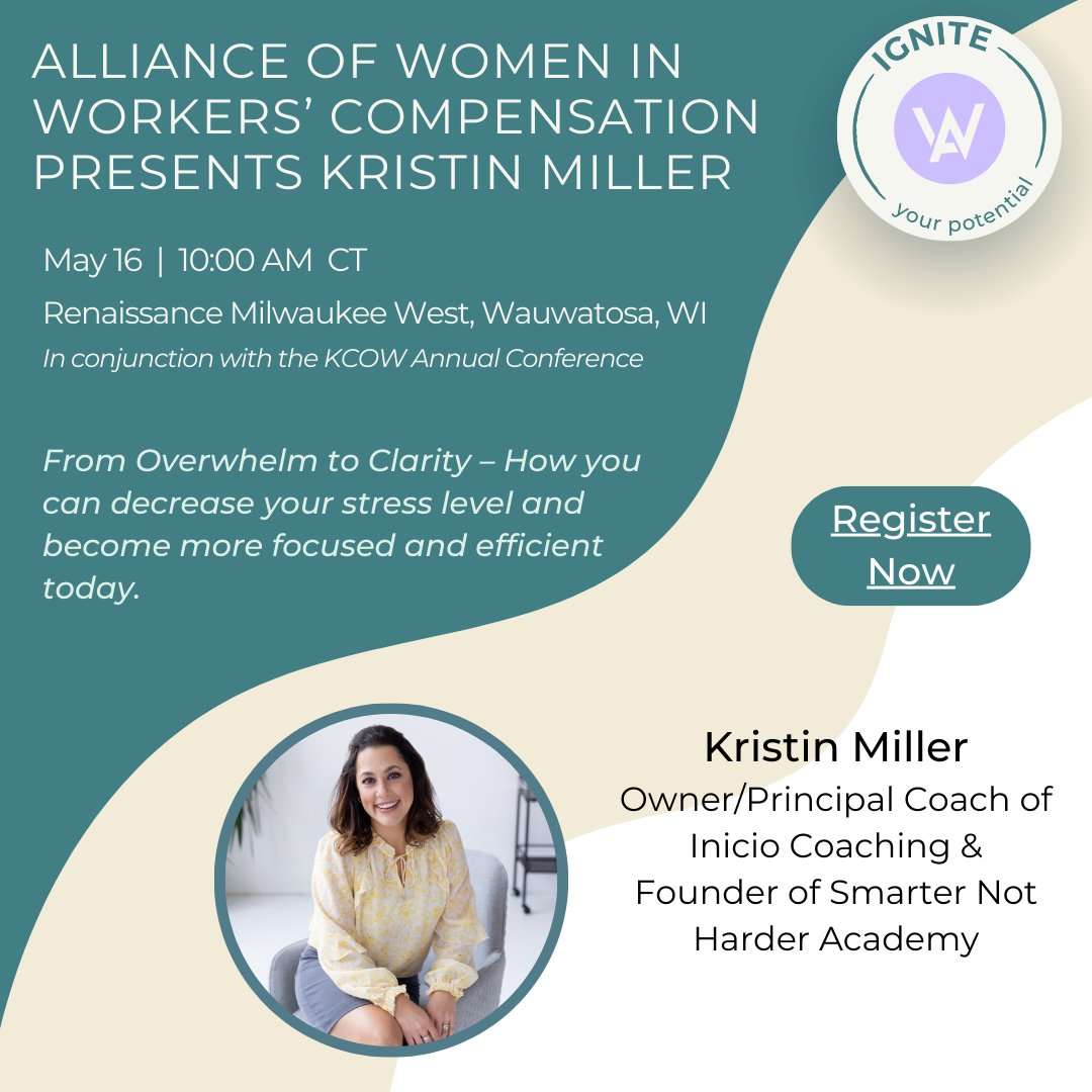 🔥 Happening Today! Alliance of Women in Workers’ Compensation presents Kristin Miller.  It’s not too late to register: allianceofwomen.org/event/alliance…

#AllianceWC24 #events #workerscompensation #riskmanagement #womenininsurance