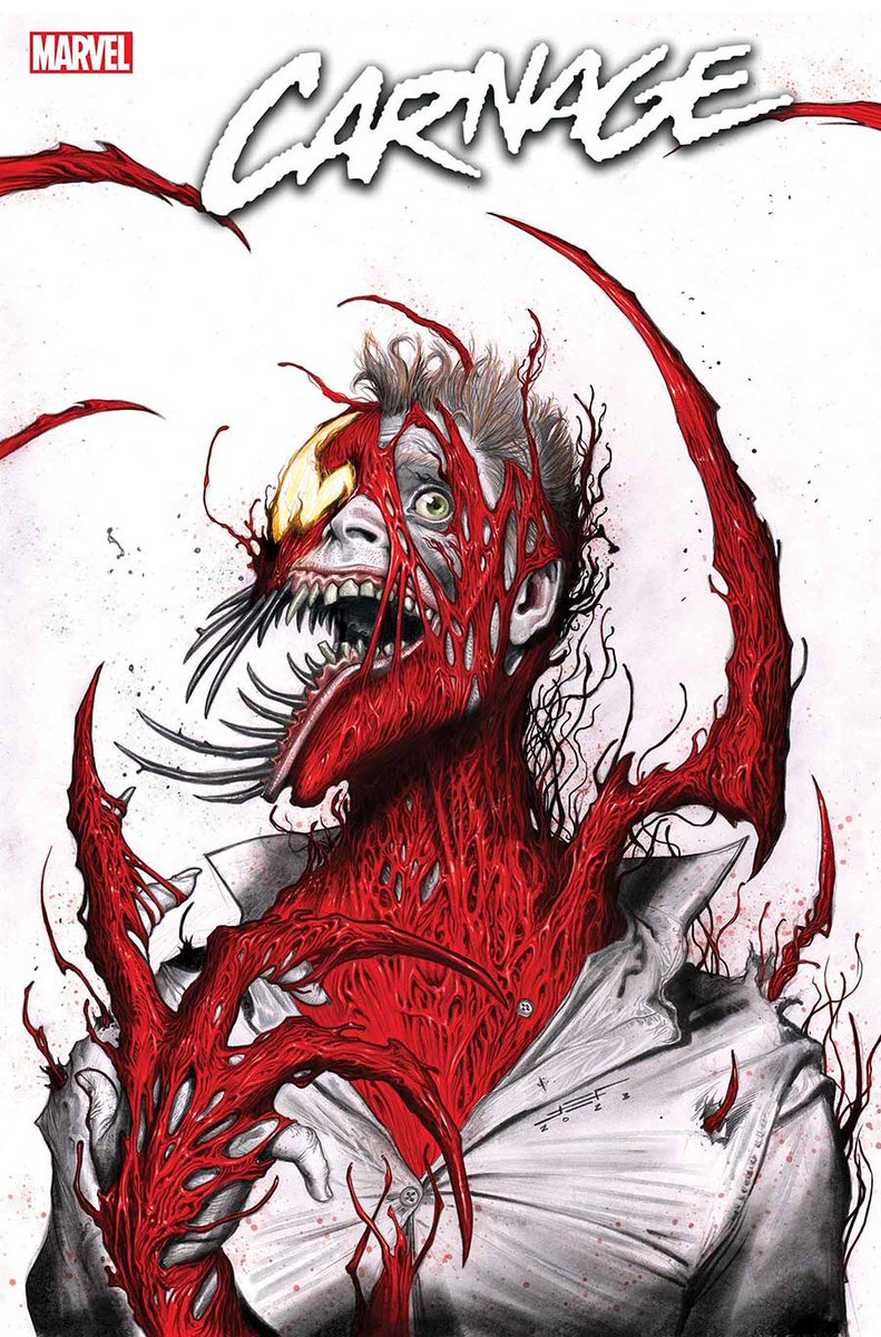 Flash and Cletus are both armed with surprising weapons! 👍We're celebrating 📚 #Carnage Vol 4 #7 NEW from #Marvel ❤️What do you think of the 🎨 @juaneferreyra Cover ? ✏️ @gronbekk 🎨 #PerePerez 👉ow.ly/QQBa50RESCT #MarvelFan #MarvelComics #comicbookfan