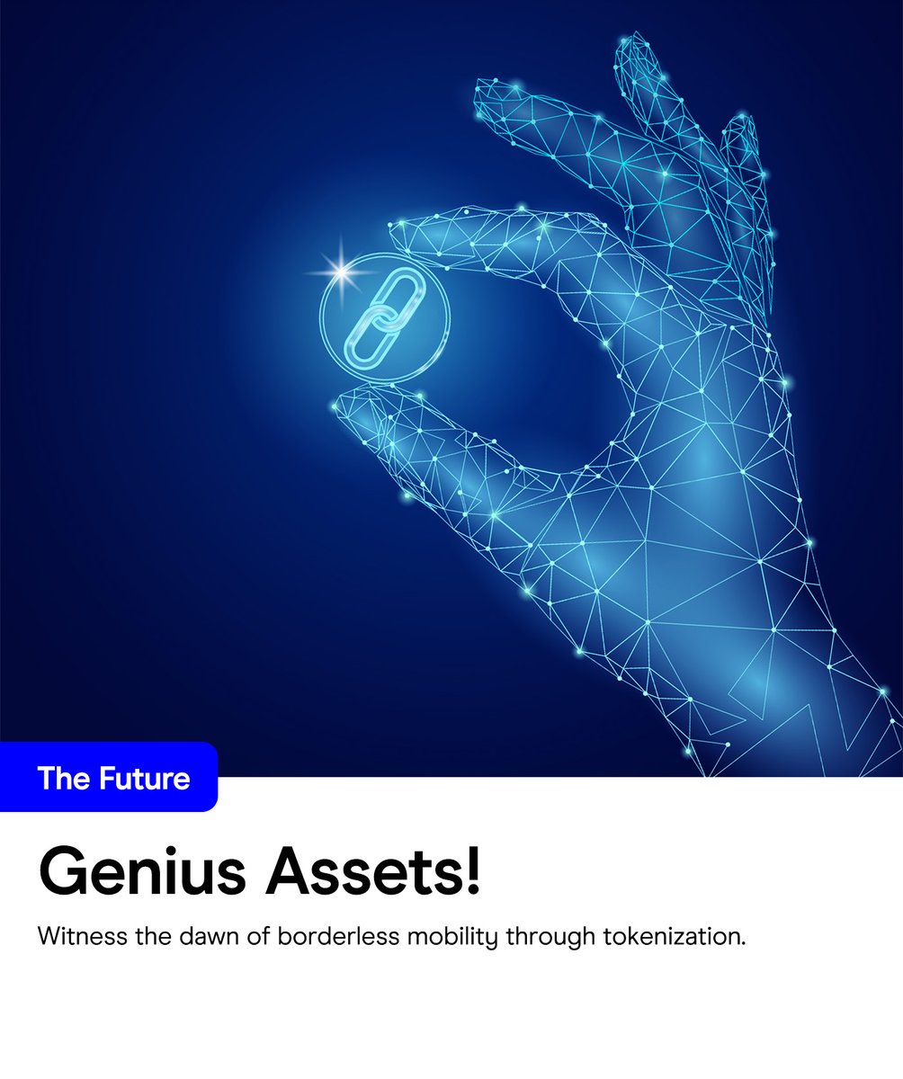 GeniusAssets's tweet image. 🚗 The future is #GeniusAssets! 🌐 Witness the dawn of borderless mobility through tokenization, powered by our liquidity pools. 

#TransportInvestment #InfrastructureGrowth