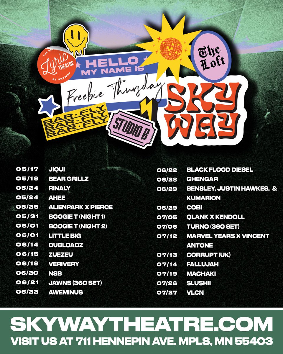 SkywayTheatre's tweet photo. 🎫 FREEBIE THURSDAY 🎫

Enter to win a pair of tickets to any of the shows listed above! All you have to do is....
1. SHARE this post!
2. FOLLOW Skyway Theatre!
3. COMMENT below with the show you want to attend + tag a friend!

Winner chosen today at 5PM! https://t.co/N6jAdcPBT1