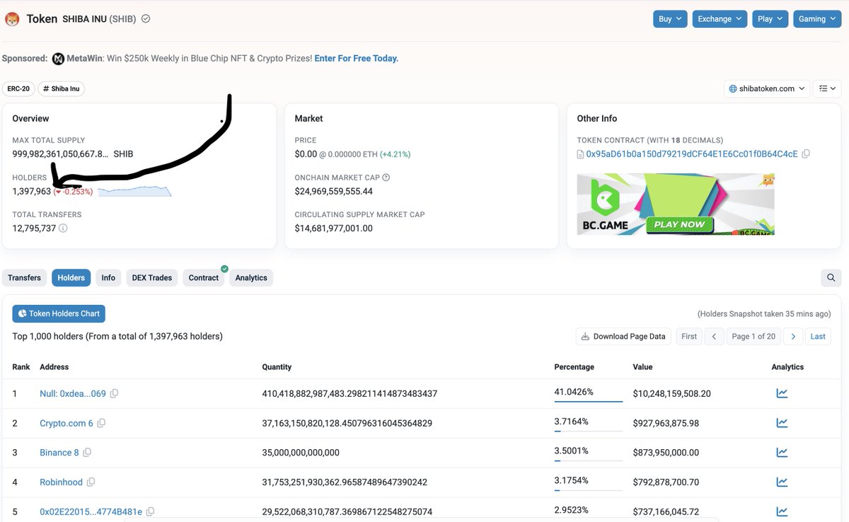 I LOVE IT!

#Teddybear on #Pulsechain just surpassed 17,000 wallet holders. There is no other coin that stealth launched on #Pulsechain that even has 10,000 wallet holders and <a href="/KatieePCrypto/">KatieePCrypto.pls</a> ignores its existence. 

We are just getting started peeps.

She will buy and shill