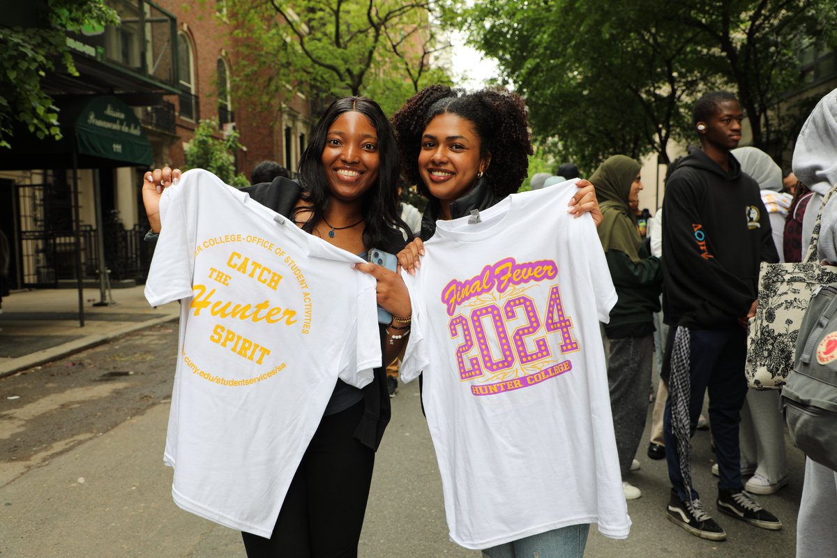 Hunter_College's tweet photo. Our @Hunter_College students work hard all year round, both in and out of the classroom. It was great to see them unwind and have fun at our #FinalFever Street Fair, marking the end of the semester before finals week. We're almost there, Hawks - keep at it! https://t.co/ZSuWsPVh56
