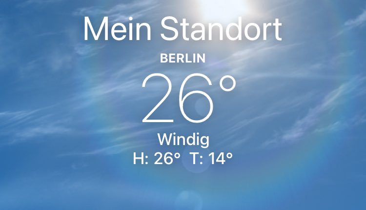 26 Grad in Deutschland, Mitte Mai. 

Immer noch fahren 90% der PKW mit Verbrenner. 
Ladeinfrastruktur? Na ja.
Das Bundesverfassungsgericht hat dem Klimafonds 1 Absage erteilt. 
Entsiegelung? Schwammstädte? 

Trauerspiel 

#Klimaerwärmung 
#Klimakrise