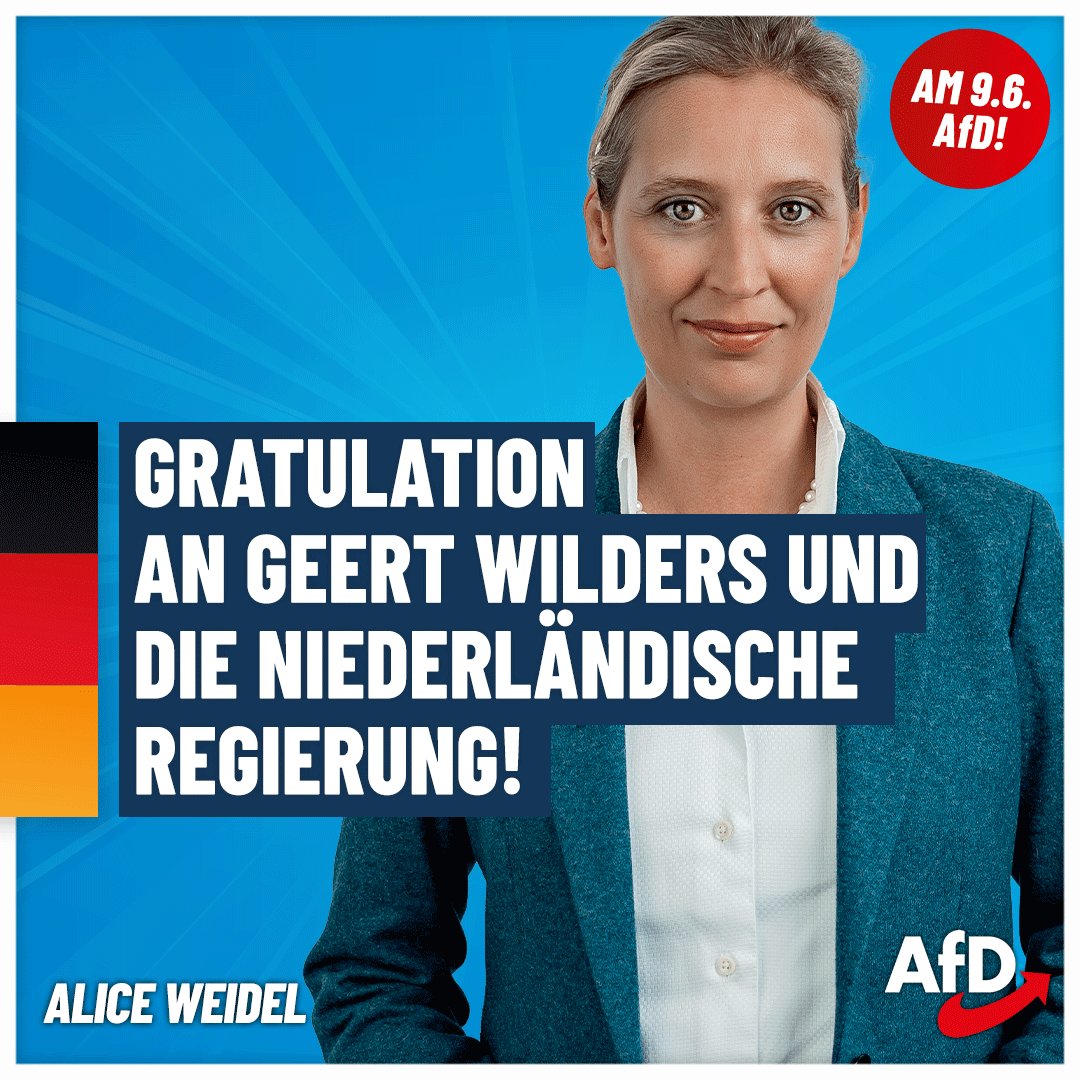 Die Niederlande hat jetzt eine neue Regierung an der Gratulation von Frau Dr Weidel schließe ich mich an 👏🏻👏🏻👏🏻💪🏻👍🏻