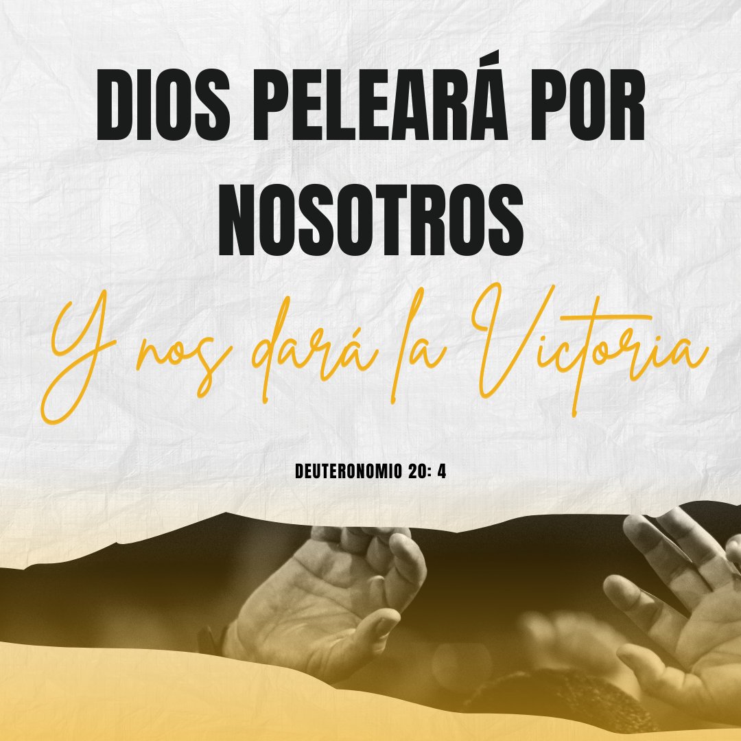 RreflexionesLuz's tweet photo. Nuestro Dios peleará por nosotros, y nos dará la victoria”.
Deuteronomio 20: 4 (TLA)
#Biblia #Verso #VersoDelDia #Jesus #JesusChrist