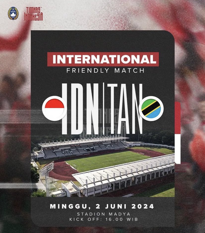 Sebelum pertandingan Kualifikasi Piala Dunia 2026 melawan Irak & Filipina, Indonesia terlebih dahulu akan bermain di laga uji coba melawan Tanzania. #timnas