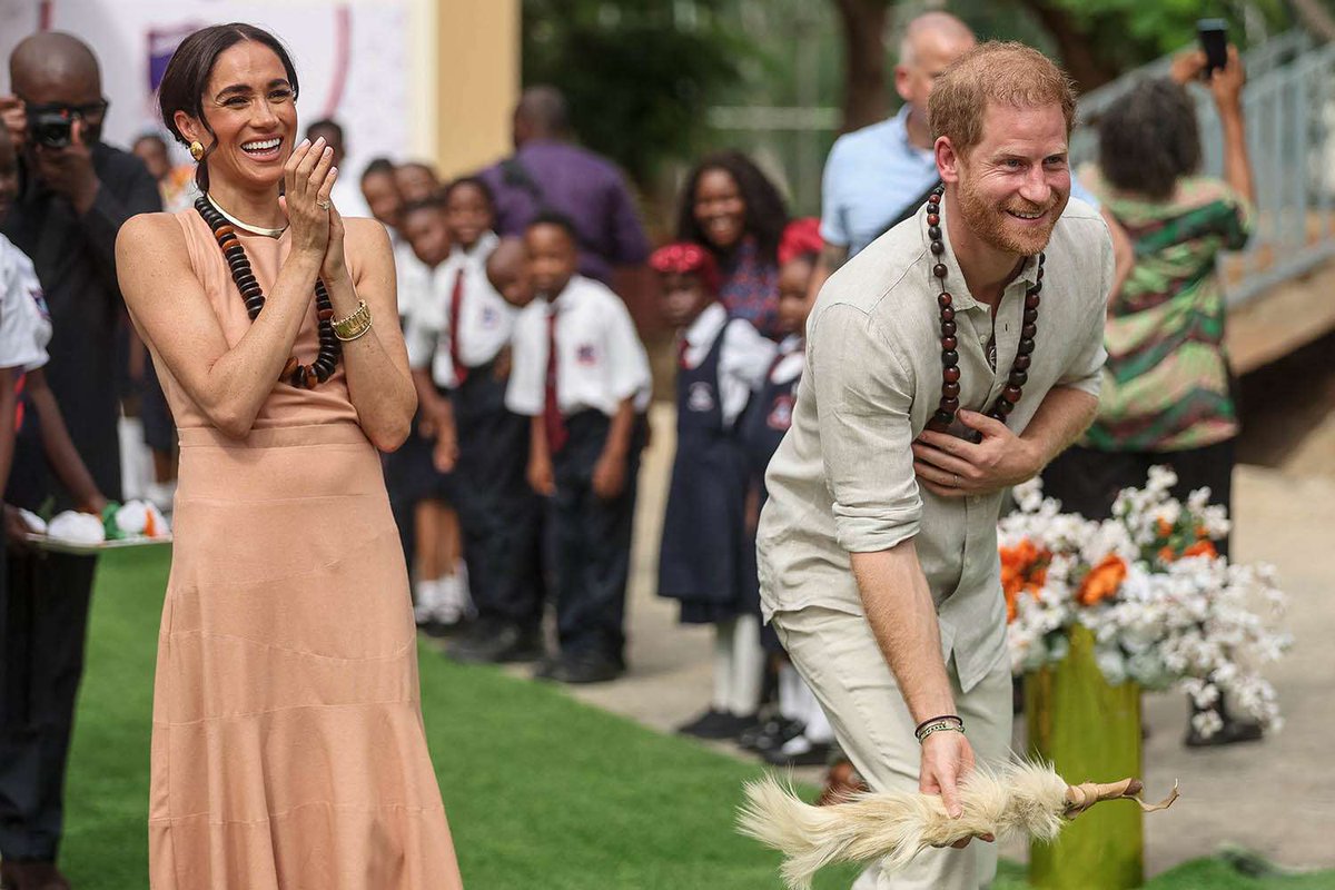 Prince Harry and Meghan's visit to Nigeria has obviously rubbed more salt into the wounds of British media who continuously try to create a false narrative about the couple. @GMB blurred videos of the couple's visit during a discussion segment further confirming allegations of